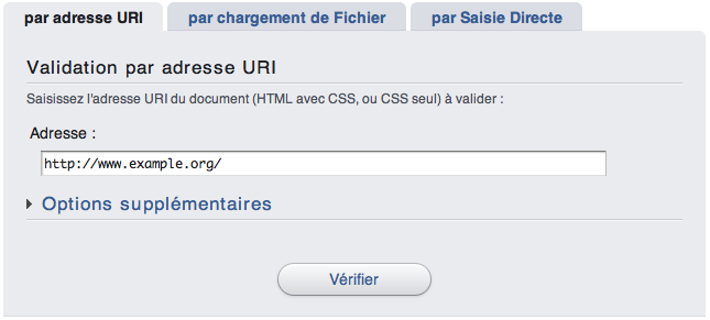 Forme de validation par adresse URI