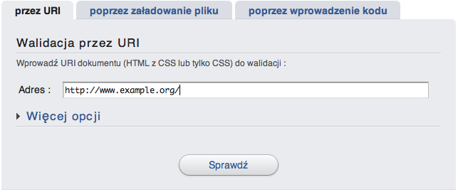 Walidacja przez URI